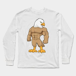 Hawk as Bodybuilder with Six pack Long Sleeve T-Shirt